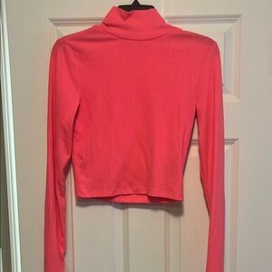 H&M Pink Fitted Crop Blouse